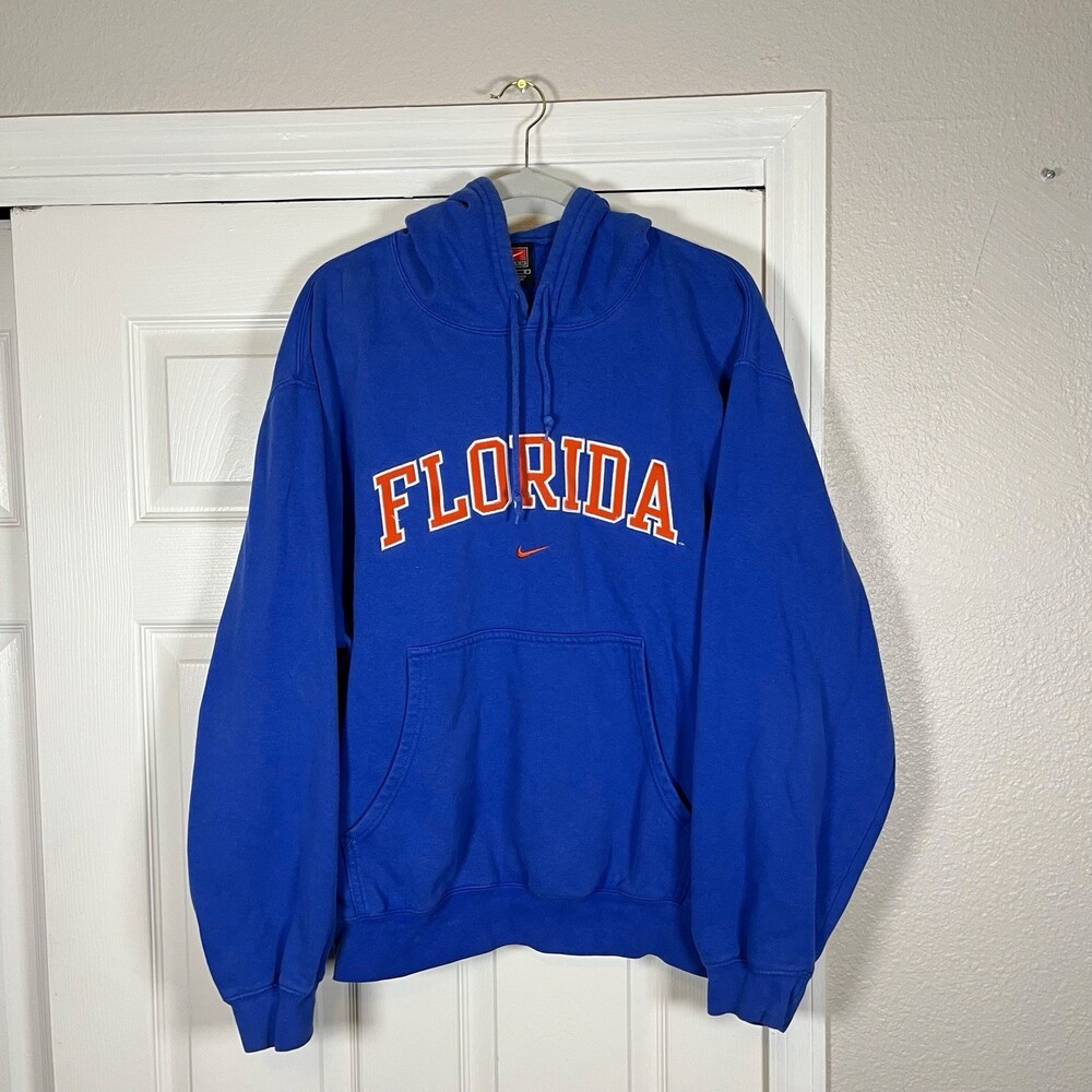 Nike Florida Gators Hoodie Mens Large University of Florida Center Swoosh Y2K